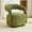 Green, variant on Home Living Room Chair Chenille Fabric Swivel Accent Armchair, Comfy Barrel Leisure Chair With Curved Backrest, Upholstered Reading Chair With Black Swivel Base