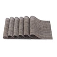 thumbnail image 3 of deevoka 6 Pieces Dining Placemat PVC Decoration Placemats for Kitchen Family Dinners Khaki, 3 of 9