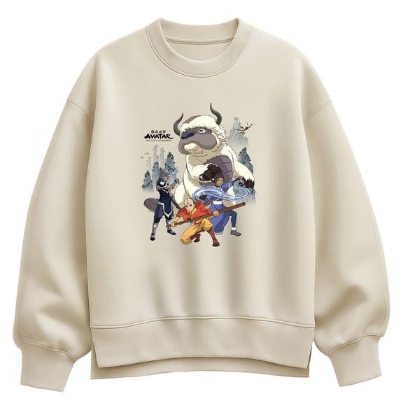 Avatar - Airbender Group - Ladies Oversized Fleece Crew Sweatshirt