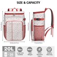 thumbnail image 3 of Travel Cooler Bag - Red Christmas Tree Pattern Camping Beer Cooler Backpack with Bottle Opener- Waterproof Insulated Picnic Backpacks - Cooler Bag for Beach, 3 of 6