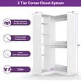 thumbnail image 4 of Aheaplus 36" Corner Closet System - 2 Rods, Hutches, and 5 Shelves for Versatile Storage, Sturdy and Durable Design Closet Organizer for Neatly Organized Clothing and Items, White, 4 of 6