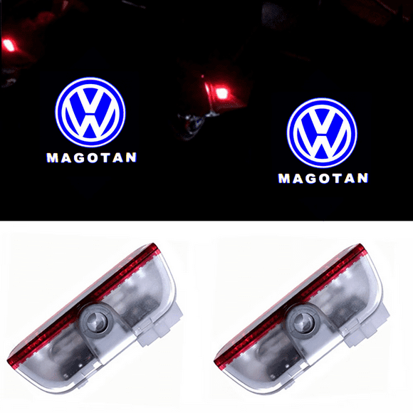2 proyectores LED compatibles con luces de puerta de Volkswagen, estilo 4