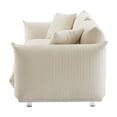 thumbnail image 4 of Hommoo 85.8" Sofa Oversized Loveseat Couch Sofa, Modern Sherpa Sofa for Apartment, Home&Office, White, 4 of 9