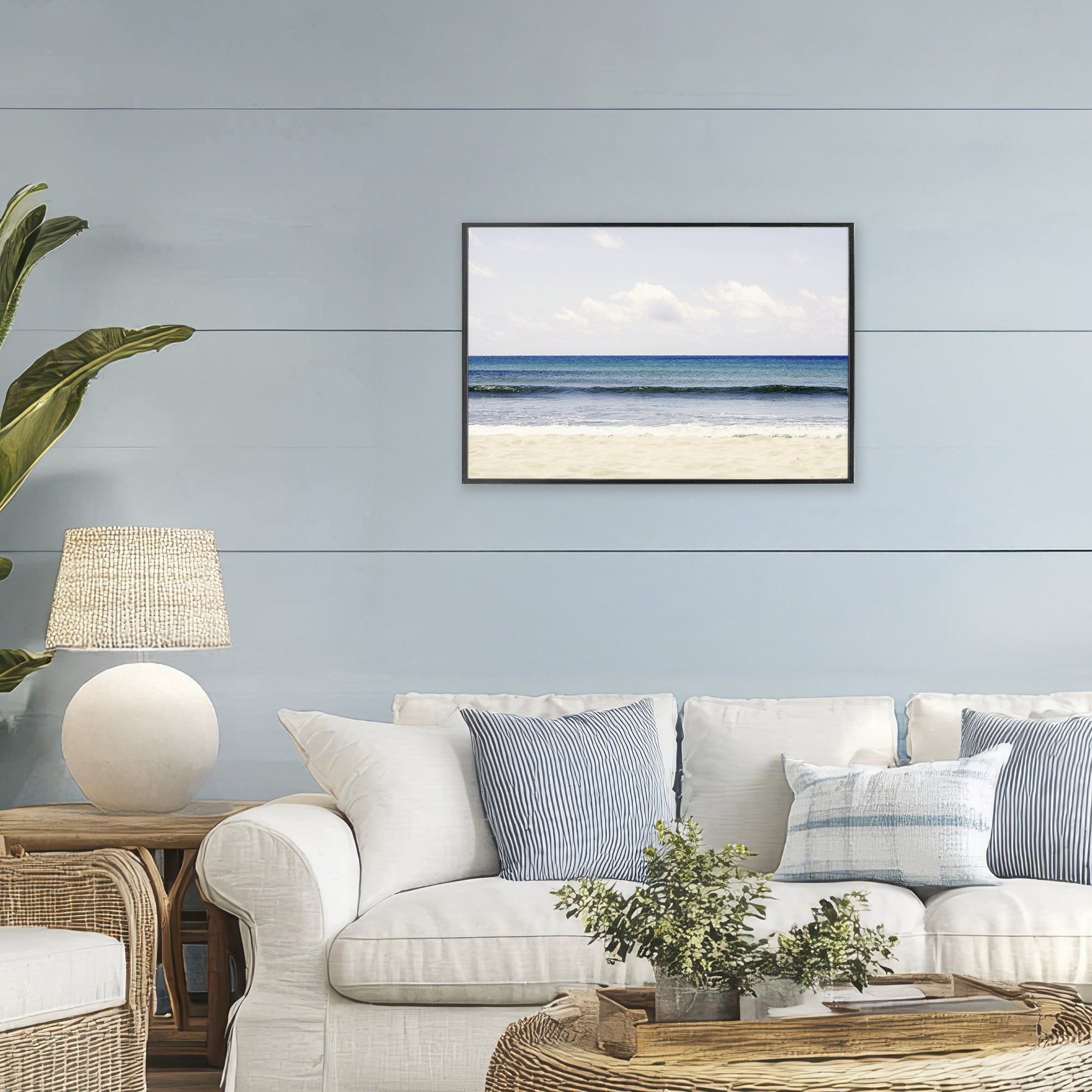 Stupell Industries Summer Seaside Escape Black Framed Giclee Art, design by Gemma Bardot