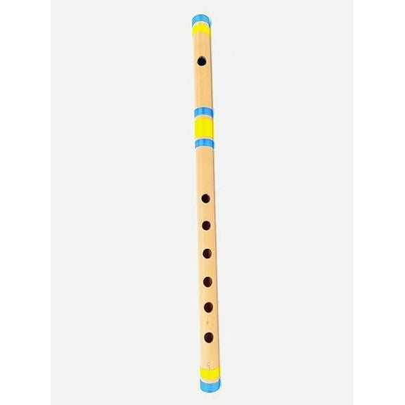 Indian Musical Instrument G Natural Bamboo Flute/ Bansuri Size 17 Inches