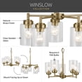 thumbnail image 2 of 44030NBR Kichler Lighting Winslow - 5 light Small Chandelier - 16 inches tall by 19.75 inches wide-Natural Brass Finish    -Traditional Installation, 2 of 7
