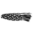 thumbnail image 3 of Braided Ponytail Extension Long Soft Boxing Braided Ponytail Extension for Women Children Daily Wear Black White, 3 of 4