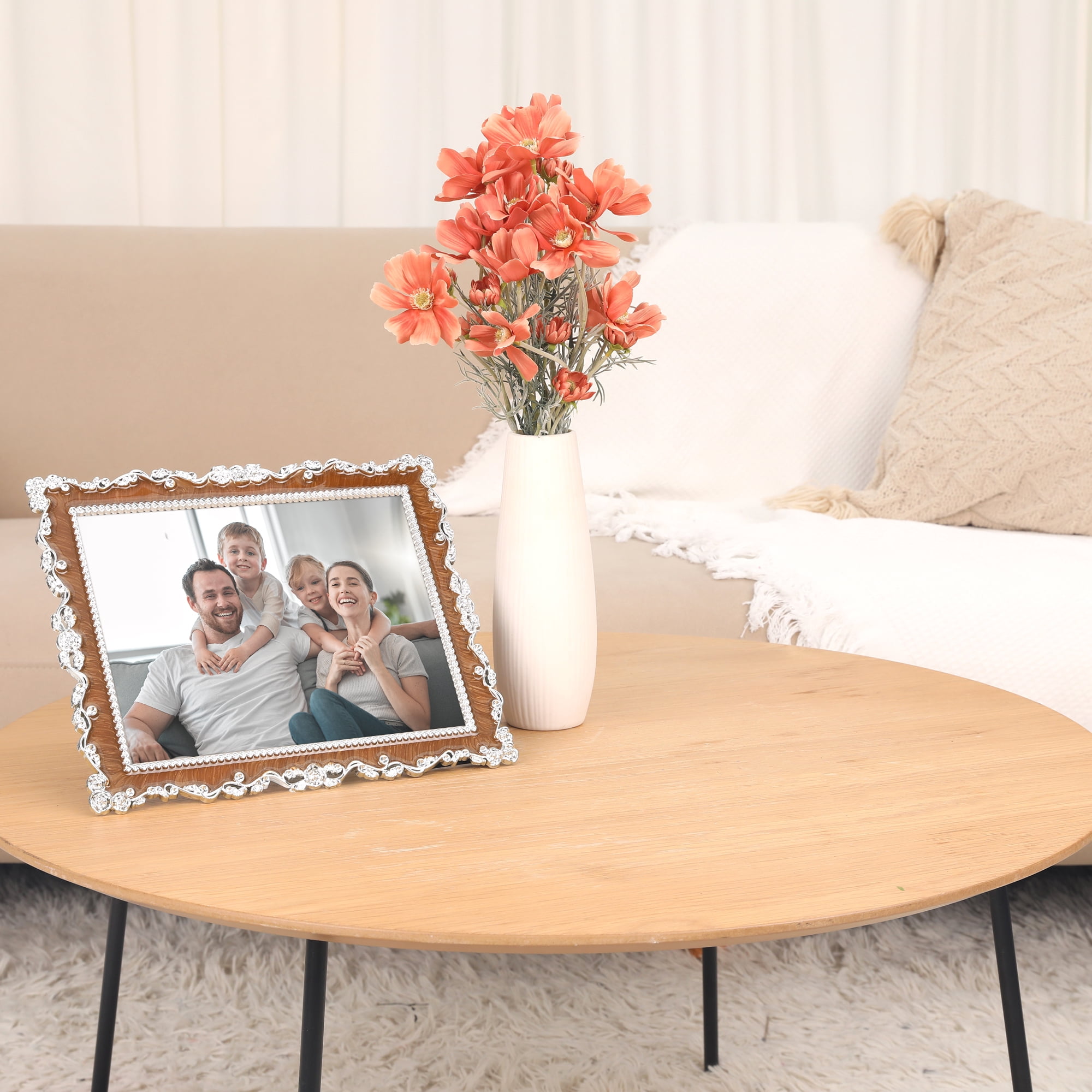 Unique Bargains Picture Frame Luxury Photo Frames Coffee 7x10