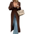 thumbnail image 4 of Spring Fall Women Long Sleeve Button Down Casual Long Knit Cardigan, 4 of 6
