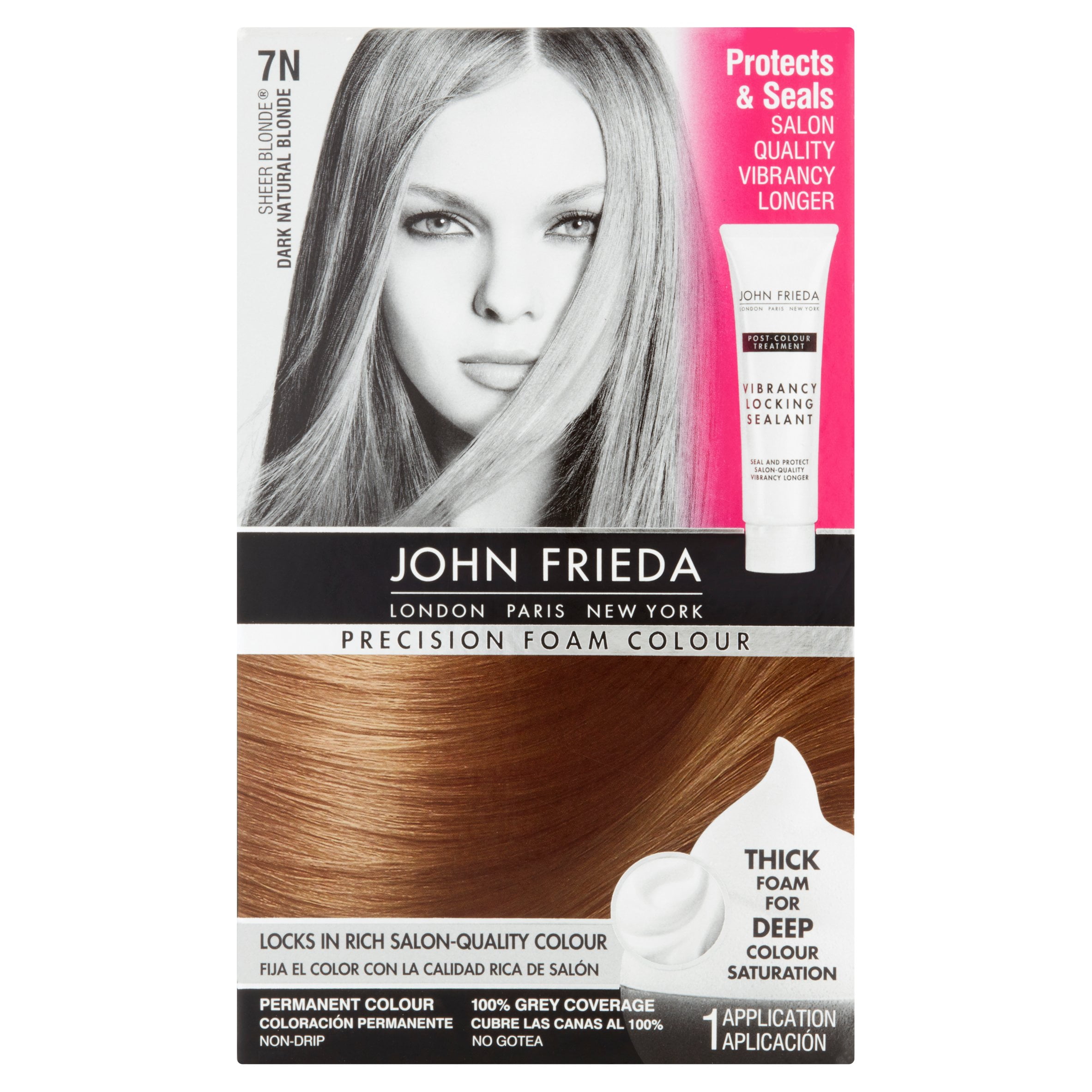 John Frieda Sheer Blonde 7N Dark Natural Blonde Precision Foam
