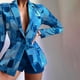 thumbnail image 3 of Conjunto de dos piezas de pantalones cortos estampados con cuello vuelto y tops de manga larga para mujer Wmkox8yi  bvn4137, 3 of 7