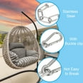 thumbnail image 3 of Uxcell Fitness Chain Porch Hanging Swing Chair Chain Heavy Duty Fitness Extension Kit Silver 5/32 x 40", 3 of 7