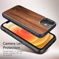 thumbnail image 3 of Nagebee Case for iPhone 12 Mini, [Real Natural Walnut Wood], Dual Layer Hybrid Protective Bumper Shockproof Phone Cover (Every Piece is Unique) - Wood, 3 of 6