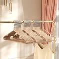 thumbnail image 4 of 10pcs Non-Slip Coated Metal Suit Coat Hanger Heavy Duty Clothes Hangers Metal Shirt Jacket Hanger with Round Notches for Dress, 4 of 6