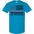 thumbnail image 3 of Inktastic Breast Cancer Awareness Pink Ribbons and Flag T-Shirt, 3 of 5