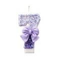 thumbnail image 2 of Skegnu Valentine Candle Gifts Valentine Day Gradient Purple Bow Digital Cake Candle Holiday Decor, 2 of 9