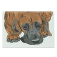 thumbnail image 1 of Dog Lover Cutting Board, Close up Cartoon Portrait of Sad Looking Big Breed Dog, Decorative Tempered Glass Cutting and Serving Board, in 3 Sizes, by Ambesonne, 1 of 2