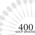thumbnail image 4 of PLASTICPRO Disposable Plastic Soup Spoons Mediumweight Cutlery Utensils, 400 Pack, 4 of 9