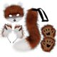 thumbnail image 4 of Halloween plush fox mask set animal claws simulation fox ears headband tail animal tail cos accessories, 4 of 4