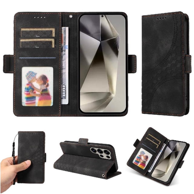 Funda GANGXUN para Samsung Galaxy S25 Ultra con diseño acolchado elegante, cuero PU, protección total y ajuste preciso