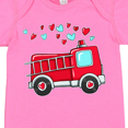 thumbnail image 4 of Inktastic Valentine Fire Truck with Hearts Boys or Girls Baby Bodysuit, 4 of 5