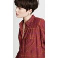 thumbnail image 4 of Free People Womens Break My Stride Button Up Shirt, Red, X-Small, 4 of 5