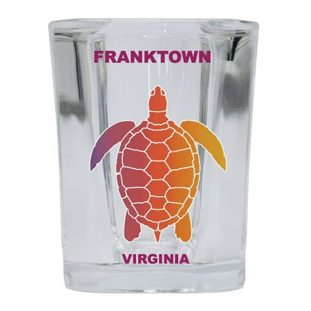

FRANKTOWN Square Shot Glass Rainbow Turtle Design