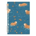 thumbnail image 7 of FORMRS 1-Subject Spiral Notebook 8" x 5" College Ruled 60 Refillable Sheet A5 Hard Cover, 2 Pack, Capybaras Swimming, 7 of 7