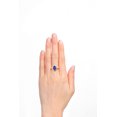 thumbnail image 3 of RYLOS Rings for Women Gold Plated Silver Ring with 7X5MM Oval Gemstone & Sparkling Diamonds September Blue Star Sapphire Jewelry Size 5, 3 of 7