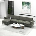 thumbnail image 2 of Costway Modern Modular L-shaped Sectional Sofa w/ Reversible Chaise & 2 USB Ports Grey, 2 of 10