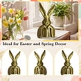 thumbnail image 5 of Spring Bunny Easter Decoration,9.84 Inch Vintage Gold Plastic Bunny Statue,Easter Bunny Figurines Easter Table Centerpiece Decorative,Bunny Sculpture Gift for Farmhouse Home Indoor Decor,Gold, 5 of 6