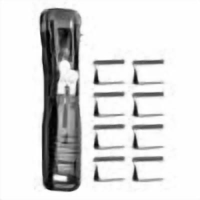 Transparent Black Mini Stapler Push Clip   8 Clips A – Ngheia Portable Clip Stapler One Slide Quick Binding Tool, No Holes Reusable Stainless Clips, One Hand Operation for Home Classroom