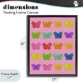 thumbnail image 4 of Stupell Industries Contemporary Colorful Butterflies on Pink Black Floating Frame Canvas Art, 17 x 21, by LISH Creative, 4 of 8