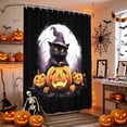 thumbnail image 4 of Shower Curtains for Bathroom-36"x72",Halloween Scary Pumpkin Ghost Waterproof Bath Curtain Grommet Shower Curtain Set with Hooks, 4 of 9