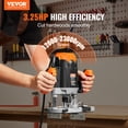 thumbnail image 2 of VEVOR Plunge Router, 3-1/4 HP, 120V, 12000-23000 RPM Variable Speed, Electronic Plunge Base Router, Plunge Woodworking Router Kit with Carry Case, 2 of 9