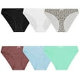 thumbnail image 2 of Curve Muse Women's Plus Size 100% Cotton Bikini Briefs Panties Underwear-6PK-PACKA-XL, 2 of 7