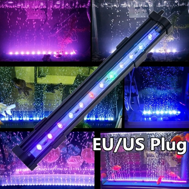 GloryStar LED 7 Colors Change Aquarium Light Fish Bowl Submersible Light Air Bubble Lamp