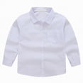 thumbnail image 5 of HCNTES Long Sleeve Polo Shirts for Boys 10-12 Casual Striped Shirt Button Closure Soft Fabric Baby T Shirts Tops(White,5-6 Years), 5 of 9