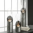 thumbnail image 5 of Uttermost Karter Iron and Glass Candleholder in Raw Iron Gray (Set of 3), 5 of 5