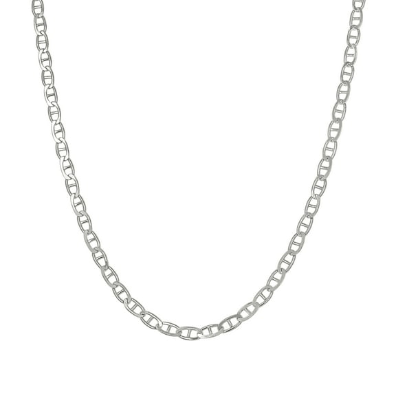 Auriga 2mm Solid Classic Mariner Chain Necklace 24" in 925 Sterling Silver