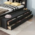 thumbnail image 6 of Harper & Bright Designs Full Size Platform Bed with Bookcase Headboard, Wood Platform Bed with Drawers and Bed End Storage Case, Espresso, 6 of 11