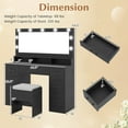 thumbnail image 3 of Gymax Vanity Desk w/Mirror & Lights Power Outlets 3 Color Lighting Modes 7 Drawers, 3 of 10