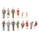 thumbnail image 1 of Vogacara Amplia aplicación, escala 1/30 HO, personas pintadas, tren, figuras a escala de pasajeros, maravillosas Juguetes Trajes de figuras de 14 piezas, 1 of 1