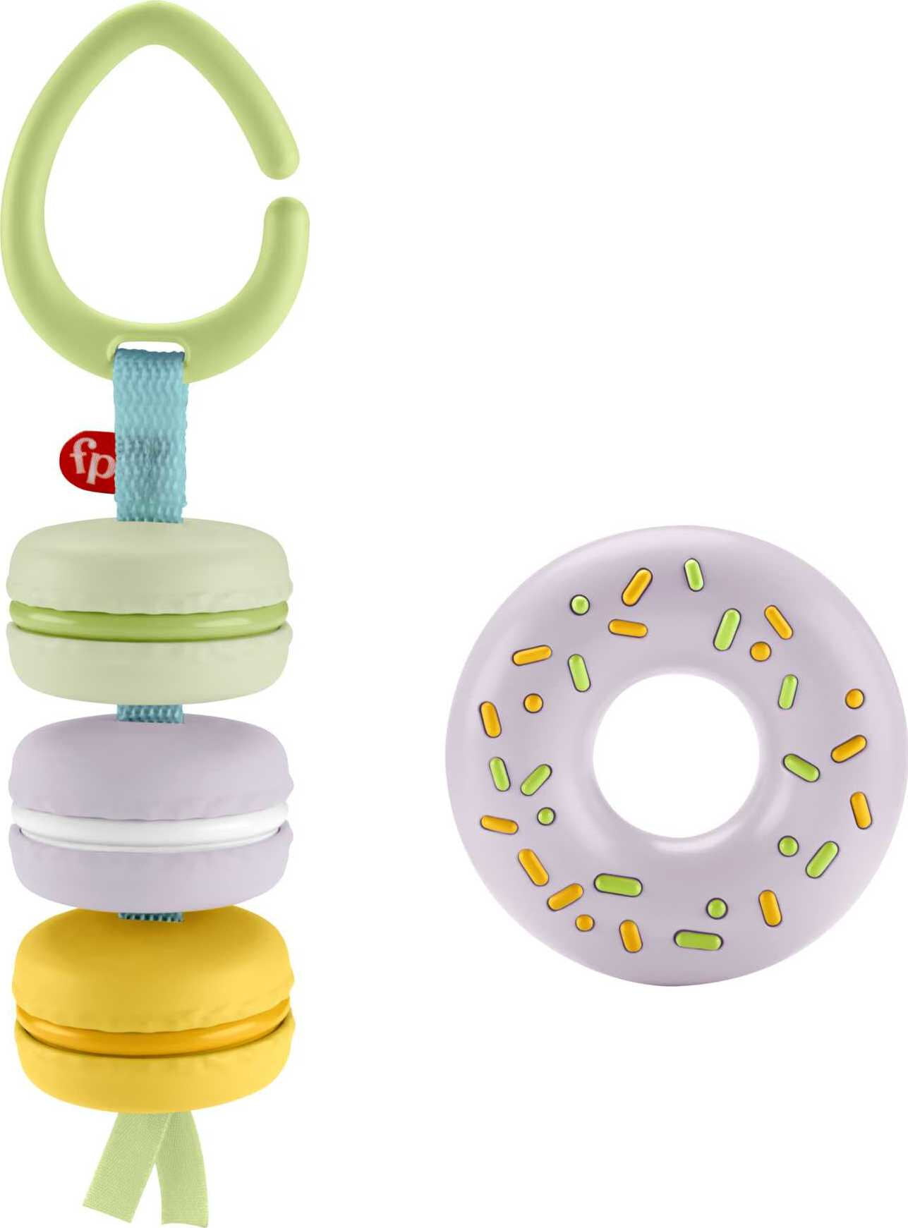 Fisher-Price Eat Dessert First Gift Set 2 Pretend Food Rattle Toys for Infants 3+ Months