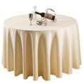 thumbnail image 4 of 1 mantel redondo blanco para bodas, eventos, banquetes, hoteles, poliéster liso (280 x 280 cm), 4 of 5