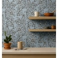 thumbnail image 4 of S4Sassy Monochrome Floral Line Art Wallpaper- Blue Wall Covering, 25" X 360" Self-Adhesive Plain Vinyl Wallpaper, Wallwrap, Easy Diy Wall Covering For Farmhouse Bedroom, Living Room, Cabinets, 4 of 9