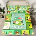 thumbnail image 2 of Erosebridal Ensemble de Draps Grenouille Prince Format Simple, Draps de Lit Conte de Fées Simple, Déco Patchwork Animaux, 3 Pcs, 2 of 6