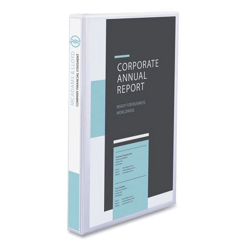 Legal Durable View Binder With Round Rings, 3 Rings, 1" Capacity, 14 X 8.5, White | Bundle of 5 Each