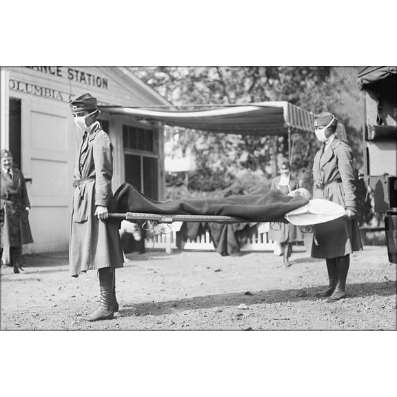 24"x36" Gallery Poster, Red Cross nurses during the influenza pandemic of 1918