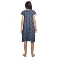 thumbnail image 3 of Moomaya Cotton Poplin Button Down Nightdress For Women Printed Nursing Nightwear, 3 of 5